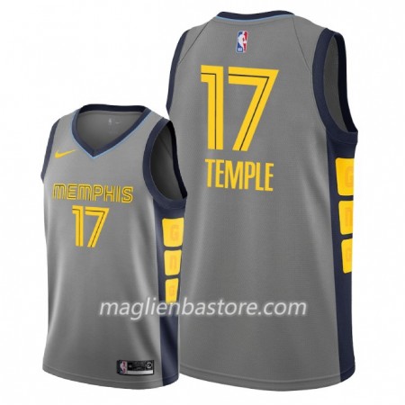 Maglia NBA Memphis Grizzlies Garrett Temple 17 2018-19 Nike City Edition Grigio Swingman - Uomo